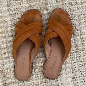 Madewell Skyler Puffy Slides Sandals Suede 7